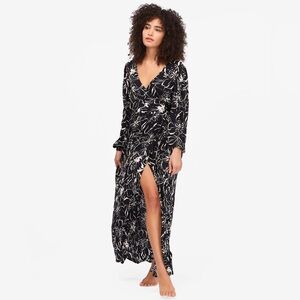Billabong Navy & White Floral Wrap Maxi Dress